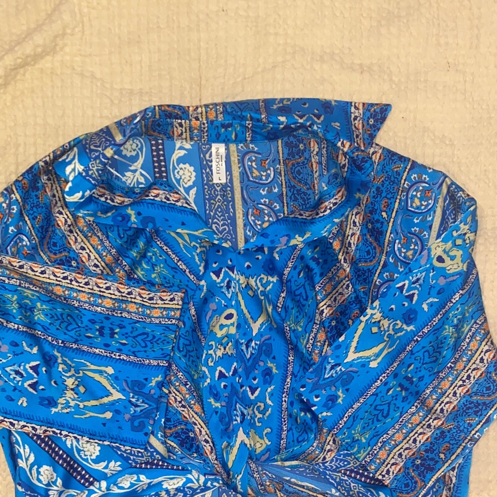 Blue Paisley Women's Blouse